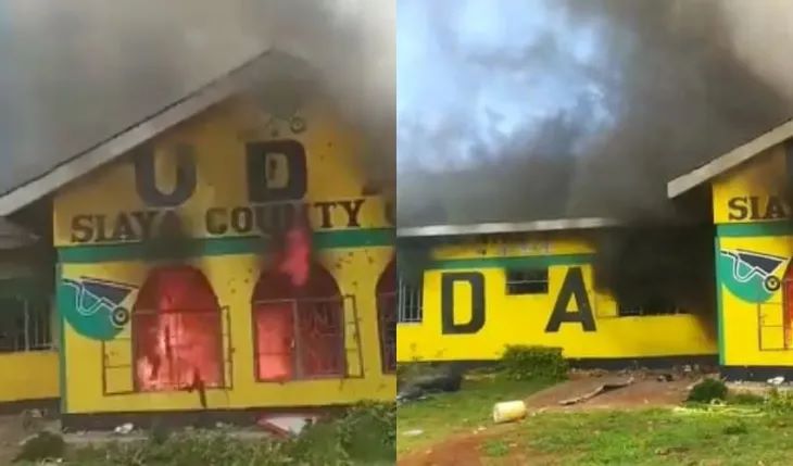 Protesters Set Ablaze UDA Offices In Siaya